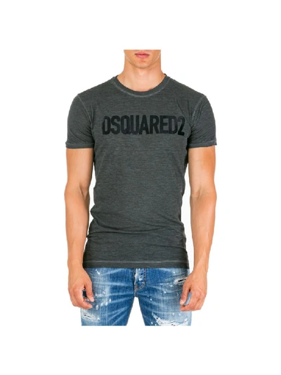Dsquared2 Print T-shirt In Grigio