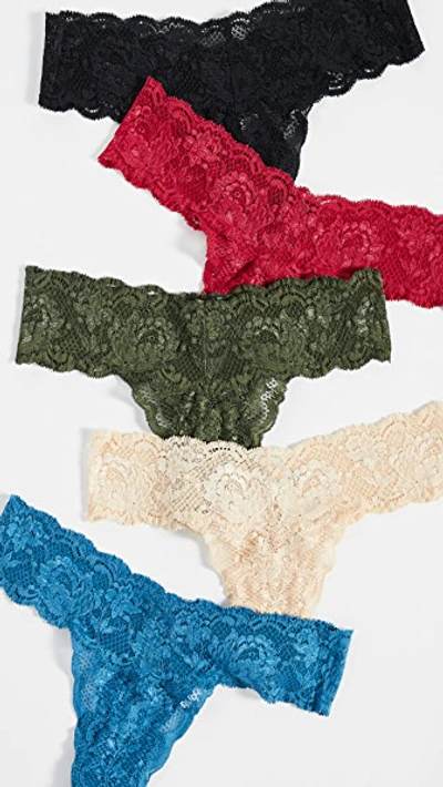 Cosabella Never Say Never Cutie Thong 5 Pack In Multi