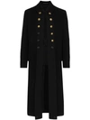 Yohji Yamamoto Military Long Coat In Black