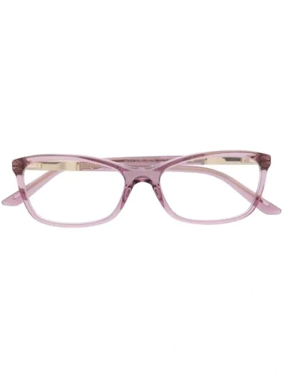 Versace Square Frame Glasses In Pink