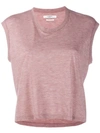 Isabel Marant Étoile Cropped Round Neck T-shirt In Pink