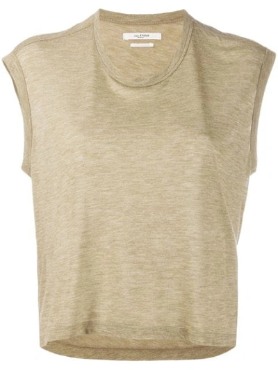 Isabel Marant Étoile Cropped Round Neck T-shirt In Green