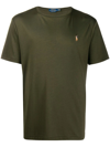 Polo Ralph Lauren Mens Medium Green Logo-embroidered T-shirt In Grün