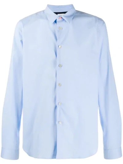 Ps By Paul Smith Longsleeved Shirt In Blue