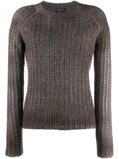 Avant Toi Slim Fit Knit Jumper In Neutrals