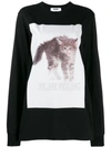 Msgm Printed Cat Sweatshirt - Black