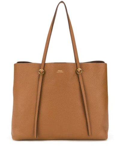 Polo Ralph Lauren Large Lennox Tote Bag In Brown