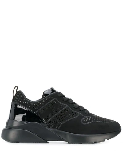 Hogan Perforated Trainers In Black