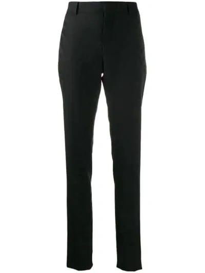 Saint Laurent Slim Fit Tailored Trousers In 1000 Nero