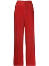 Forte Forte High-waisted Trousers In Red