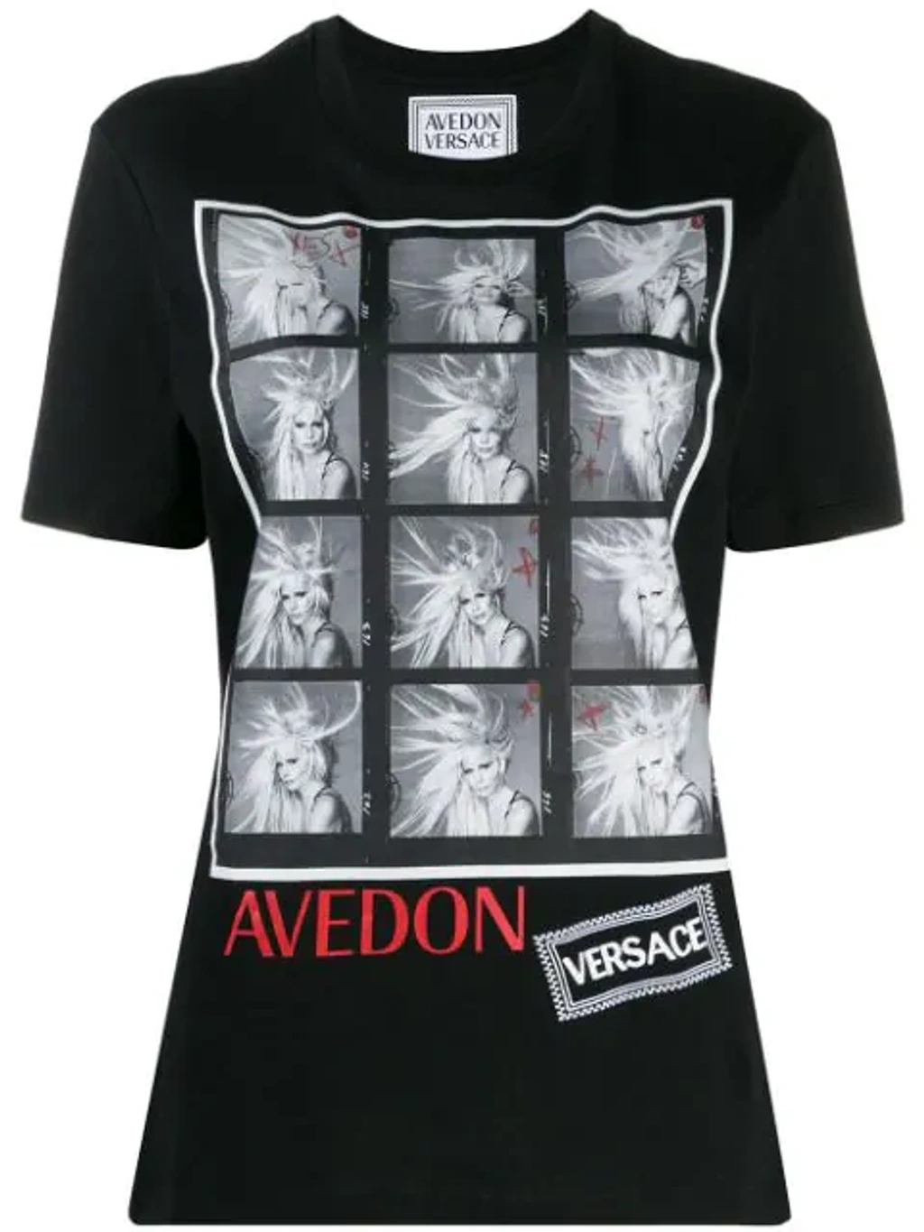 Versace Richard Avedon Test Print T-shirt In Black | ModeSens