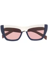 Marni Eyewear Colour Block Sunglasses In Brown