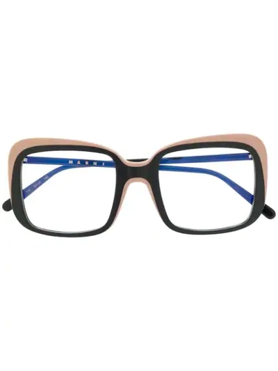Marni Eyewear Square Frame Glasses In Black