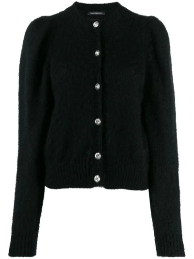 Wandering Long-sleeve Fitted Cardigan In 009 Black