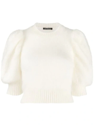 Wandering Short-sleeve Sweater In 081 Off White
