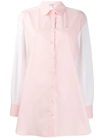 Loewe Colour Block Shirt In Pink