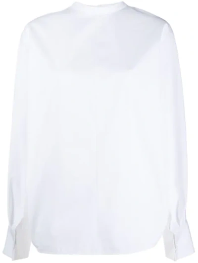 Jil Sander Tailored Reverse Style Shirt In White