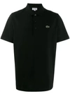 Lacoste Embroidered Logo Polo Shirt In Black