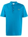 Lacoste Logo Patch Polo Shirt In Blue