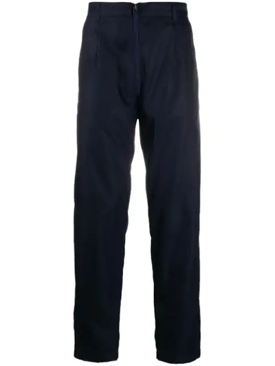 Prada Zip Detail Casual Trousers In Blue