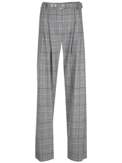 Proenza Schouler High-rise Check Trousers - Grey