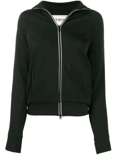 Iceberg Logo Zip Jumper In Black