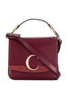 Chloé C Logo Tote Bag In Red