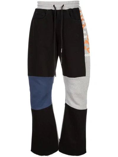 Off-white Patchwork Sweatpants In Black