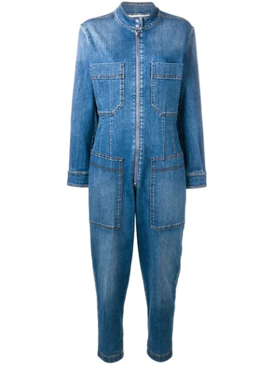 Stella Mccartney Denim Boilersuit In Blue