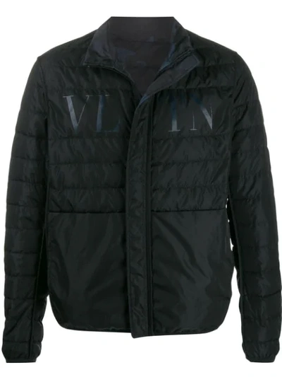 Valentino Vltn Padded Jacket In Black