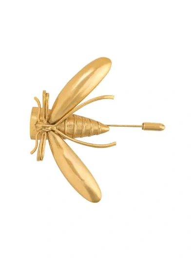 Pre-owned Balmain 1990's Dragon Fly Brooch In Gold