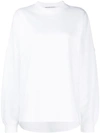 Alexander Wang T French Terry Logo Sweatshirt In White