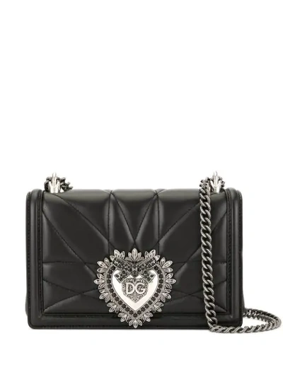 Dolce & Gabbana Devotion Cross Body Bag In Black