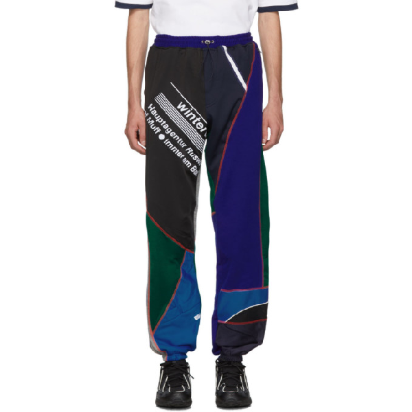 patchwork jogger pants