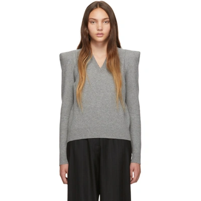 Stella Mccartney Mélange Wool-blend Sweater In 1500 Grey