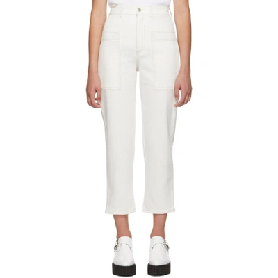 Stella Mccartney White Cropped Jeans In 9500 White