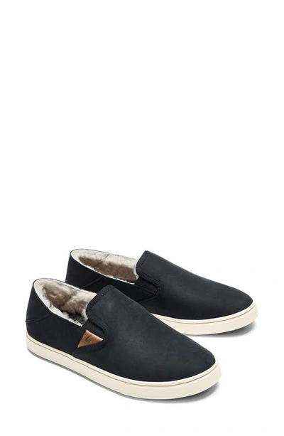 Olukai Pehuea Heu Genuine Shearling Slip-on Sneaker In Multi