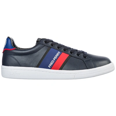 Fred Perry Men's Shoes Leather Trainers Sneakers In Blue