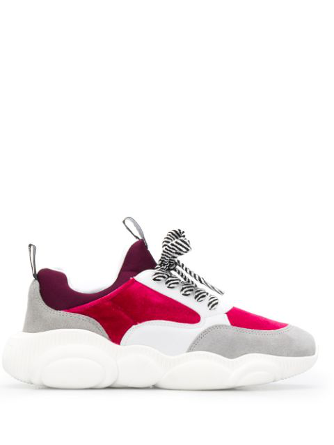 red moschino trainers