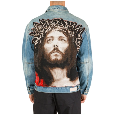 Ih Nom Uh Nit Men's Denim Outerwear Jacket Blouson Jesus In Blue
