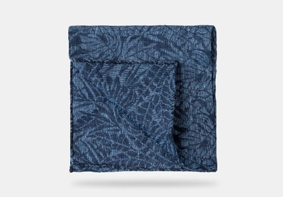 Ledbury Men's Deep Blue Hedrick Pocket Square Linen