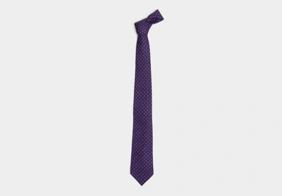 Ledbury Men's Plum Concord Tie Wool In Multicolor