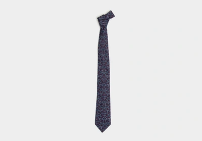 Ledbury Men's Blackberry Eldon Print Tie Cotton/silk In Multicolor