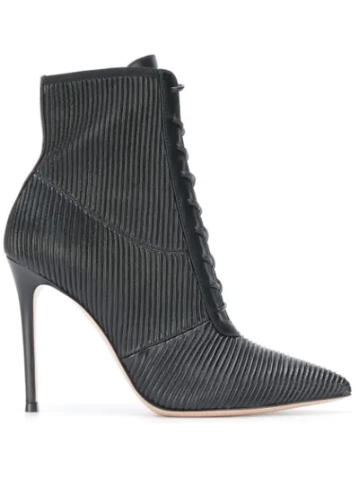 Gianvito Rossi Ankle Lace-up Boots In Black