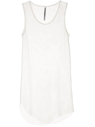 Taylor Contrast Sleeveless Top In White