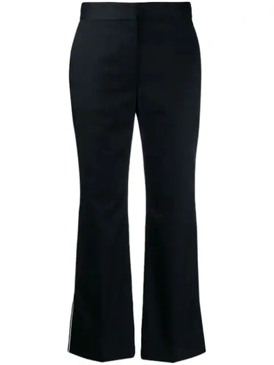 Stella Mccartney Side Slit Cropped Trousers In Black