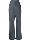 Loewe High Waisted Wide Leg Trousers In Blue