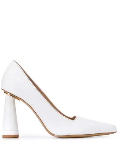 Jacquemus Les Chaussures Leon Leather Pumps In White