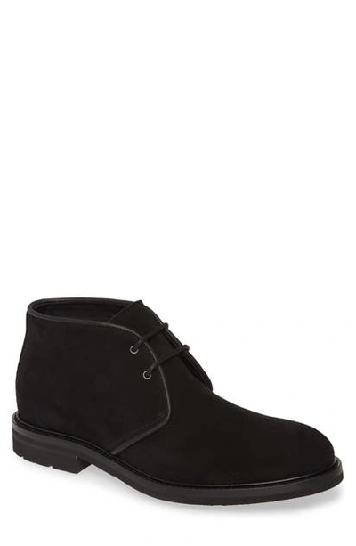 Aquatalia Men's Rinaldo Suede Lace-up Chukka Boots In Black Suede