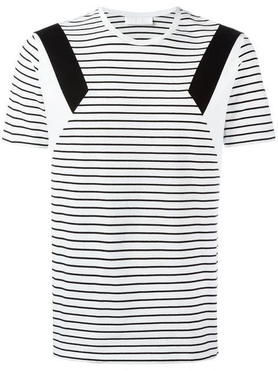 Neil Barrett 'modernist' Panel Stripe Cotton T-shirt
